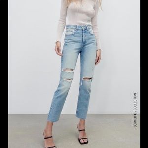 Straight leg jeans